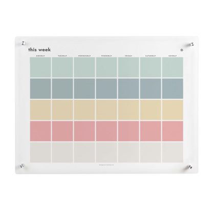 Acrylic Custom Weekly Schedule Wall Calendar
