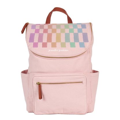 Watercolor Checkered Custom Backpack