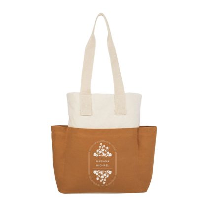 Bouquet Wallpaper Custom Color Block Tote Bag