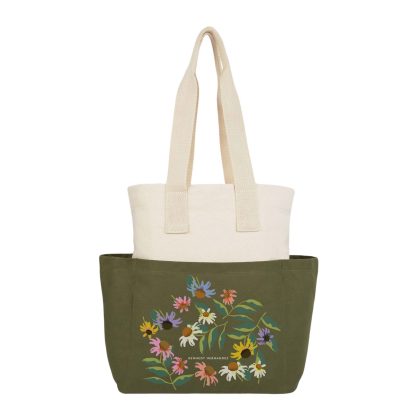 Daisy Blooms Custom Color Block Tote Bag