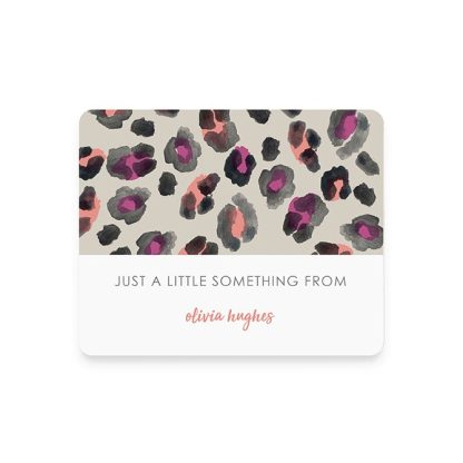 Watercolor Leopard Print Gift Labels