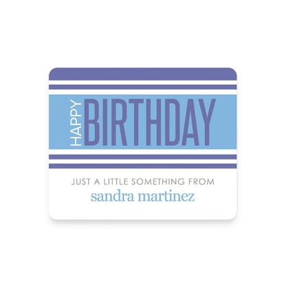Birthday Stripes Gift Labels
