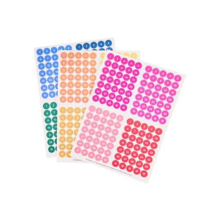 Colorful Clear Calendar Date Dots