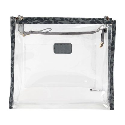 Leopard Clear Crossbody Stadium Bag
