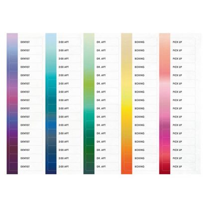 Customizable Colorblock Hourly Event Stickers