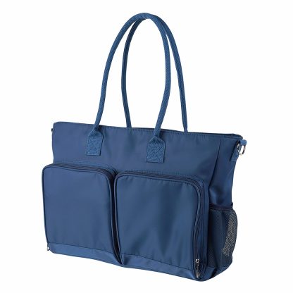 Navy Carryall Compartment Tote