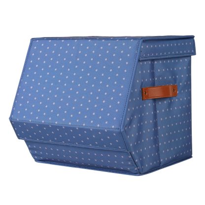 Navy Asterisk Medium Collapsible Storage Organizer