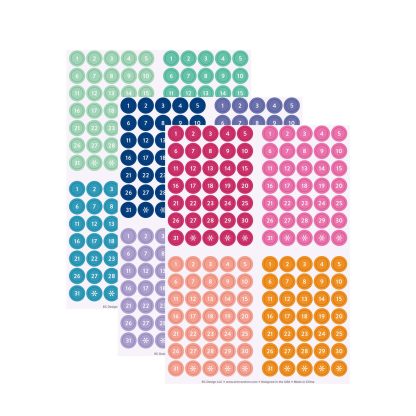 Colorful Calendar Date Dots