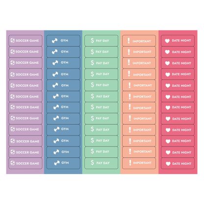 Colorful Customizable Event Stickers
