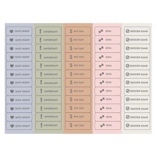 Pastel Customizable Event Stickers