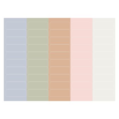 Pastel Horizontal Customizable Subject Stickers