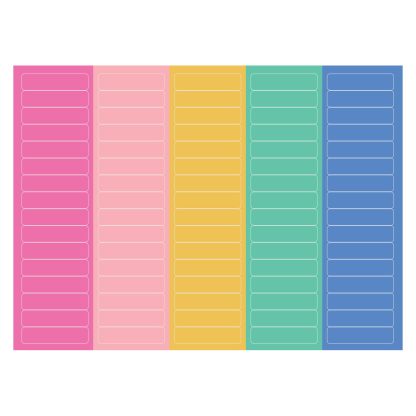 Colorful Vertical Customizable Subject Stickers