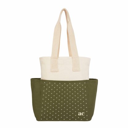 Canvas Asterisk Custom Color Block Tote Bag