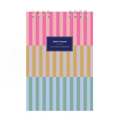 Colorblock Stripe Admin Night Top Spiral Notepad
