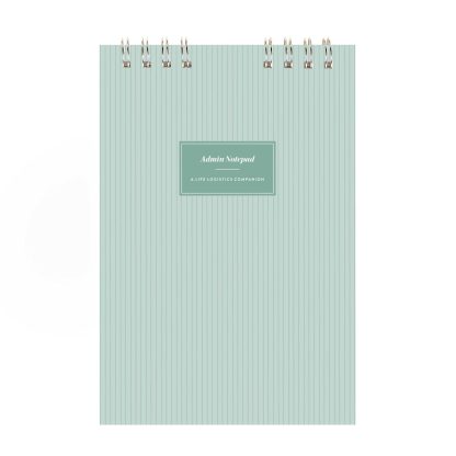 Pinstripe Admin Night Top Spiral Notepad