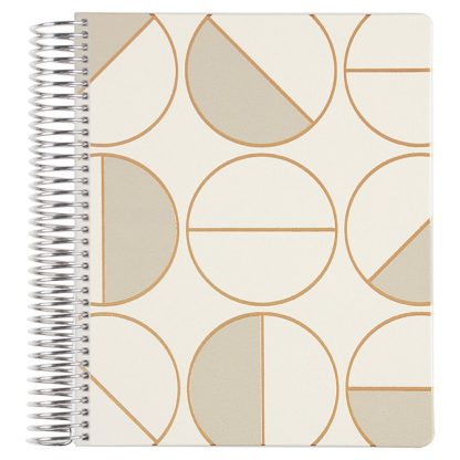 Metallic Sand Half Moon Vegan Leather Focused Notebook™