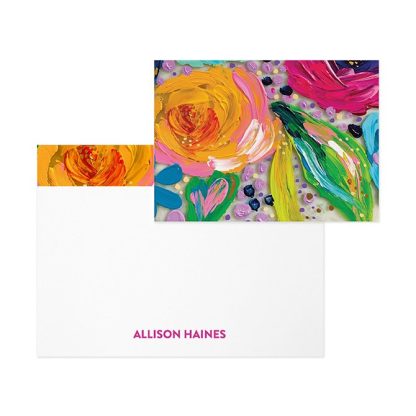 EttaVee Finger Painted Florals Personalized Stationery