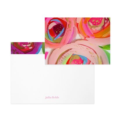 EttaVee Painted Peonies Personalized Stationery