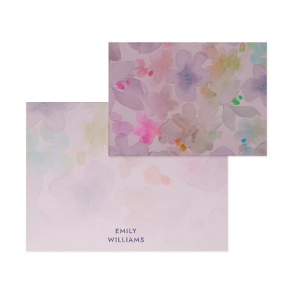 Watercolor Blossoms Personalized Stationery