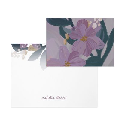 Bold Blooms Butterflies Personalized Stationery