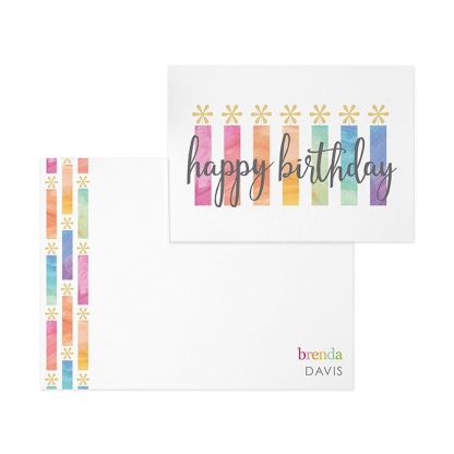 Birthday Candles Personalized Stationery