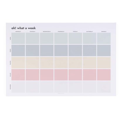Family Custom Weekly Schedule Deskpad Calendar