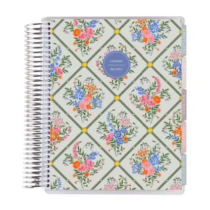 Floral Tile Recipe Notebook