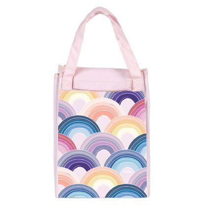 Pastel Rainbows Custom Insulated Lunch Tote