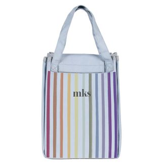 Watercolor Stripes Custom Insulated Lunch Tote
