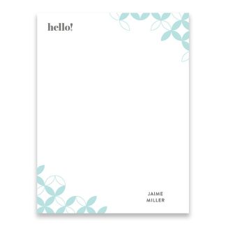 Mid Century Circles Letterhead Notepad Set