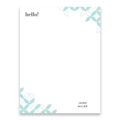 Mid Century Circles Letterhead Notepad Set