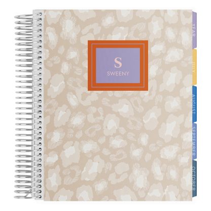 Leopard Monogram Monthly Planner