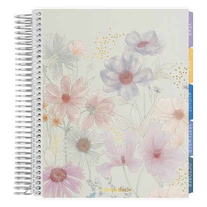 Metallic Wildflowers Monthly Planner