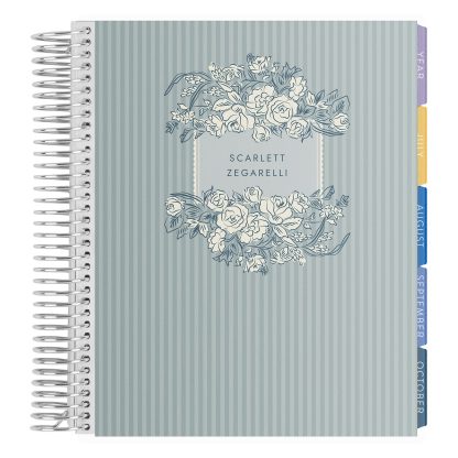 Toile Stripe Monthly Planner