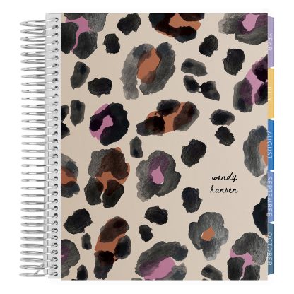 Watercolor Leopard Print Monthly Planner