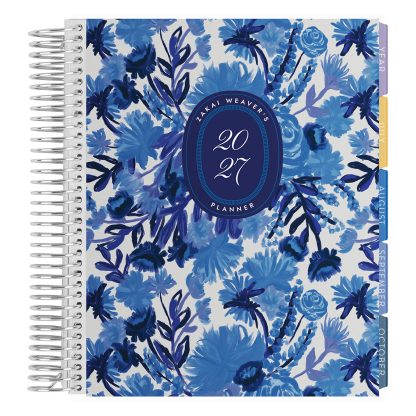 Indigo Blooms Monthly Planner