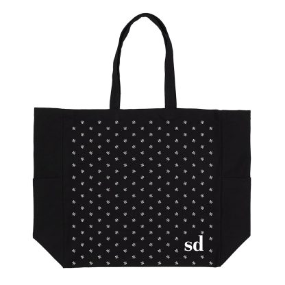 Canvas Asterisk Pocket Tote Bag