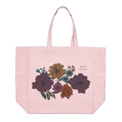 Autumn Wildflowers Canvas Pocket Tote Bag
