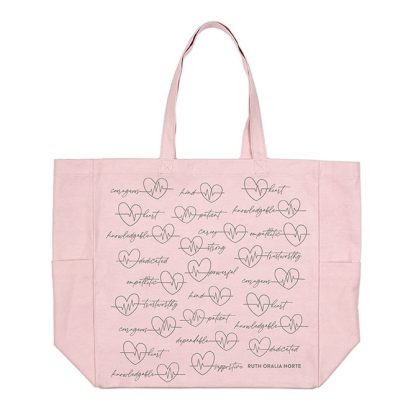 Healthcare Hearts Canvas Pocket Tote Bag