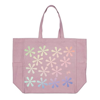 Asterisks Canvas Pocket Tote Bag