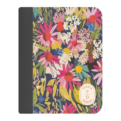 Large Painterly Florals Stand Up Folio