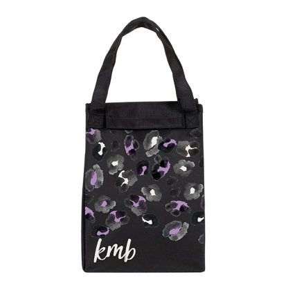 Watercolor Leopard Print Custom Insulated Lunch Tote