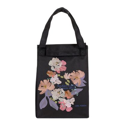 Bold Blooms Quote Custom Insulated Lunch Tote