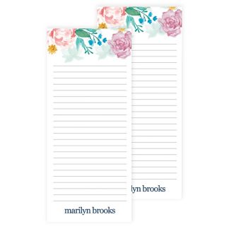 Watercolor Blooms List Pad 2pk