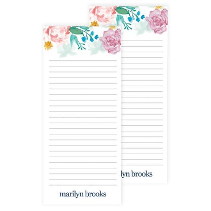 Watercolor Blooms List Pad 2pk