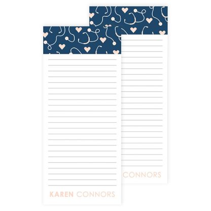 Stethoscope Heart List Pad 2pk