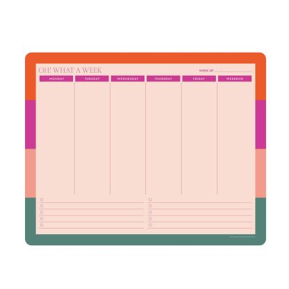 Colorblock Notes Weekly Planning Compact Deskpad