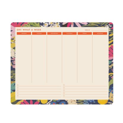 Painterly Florals Weekly Planning Compact Deskpad