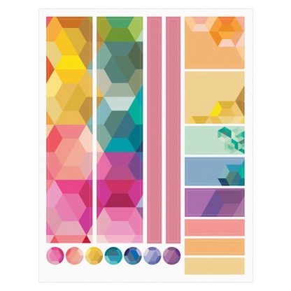 Hexagon Monthly Sticker Sheet
