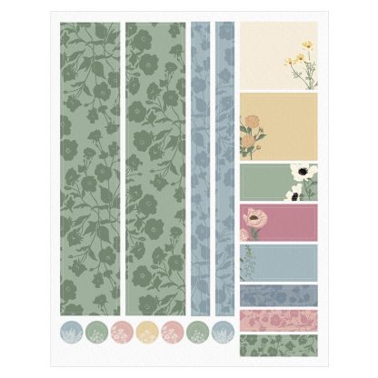 Bouquet Wallpaper Monthly Sticker Sheet